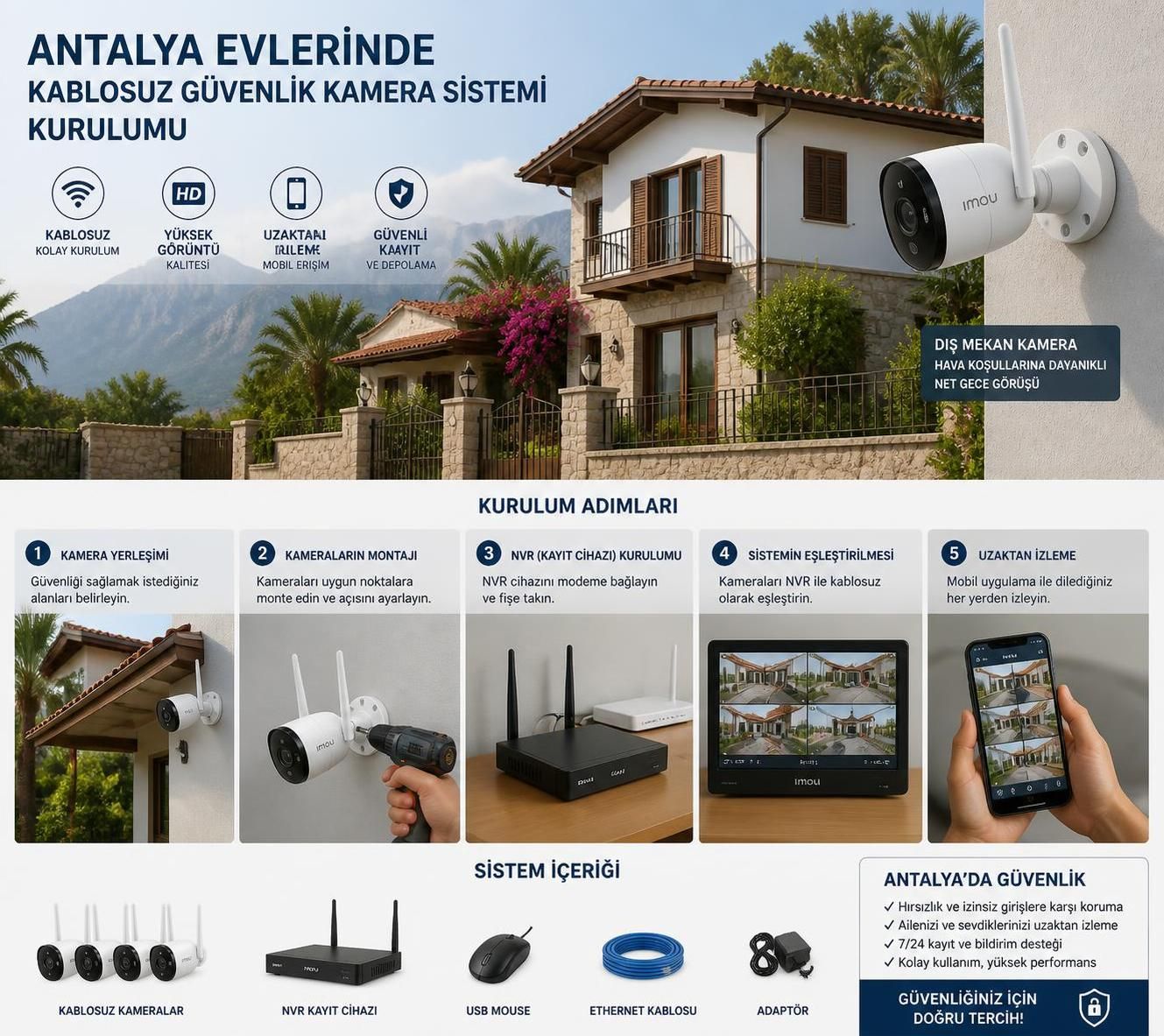 antalya'da kamera sistemleri kullanarak evinizin ve iş yerinizin güvenliğini nasıl sağlayacağınızı öğrenin. en son teknoloji güvenlik çözümleriyle sevdiklerinizi ve mülkünüzü koruyun.