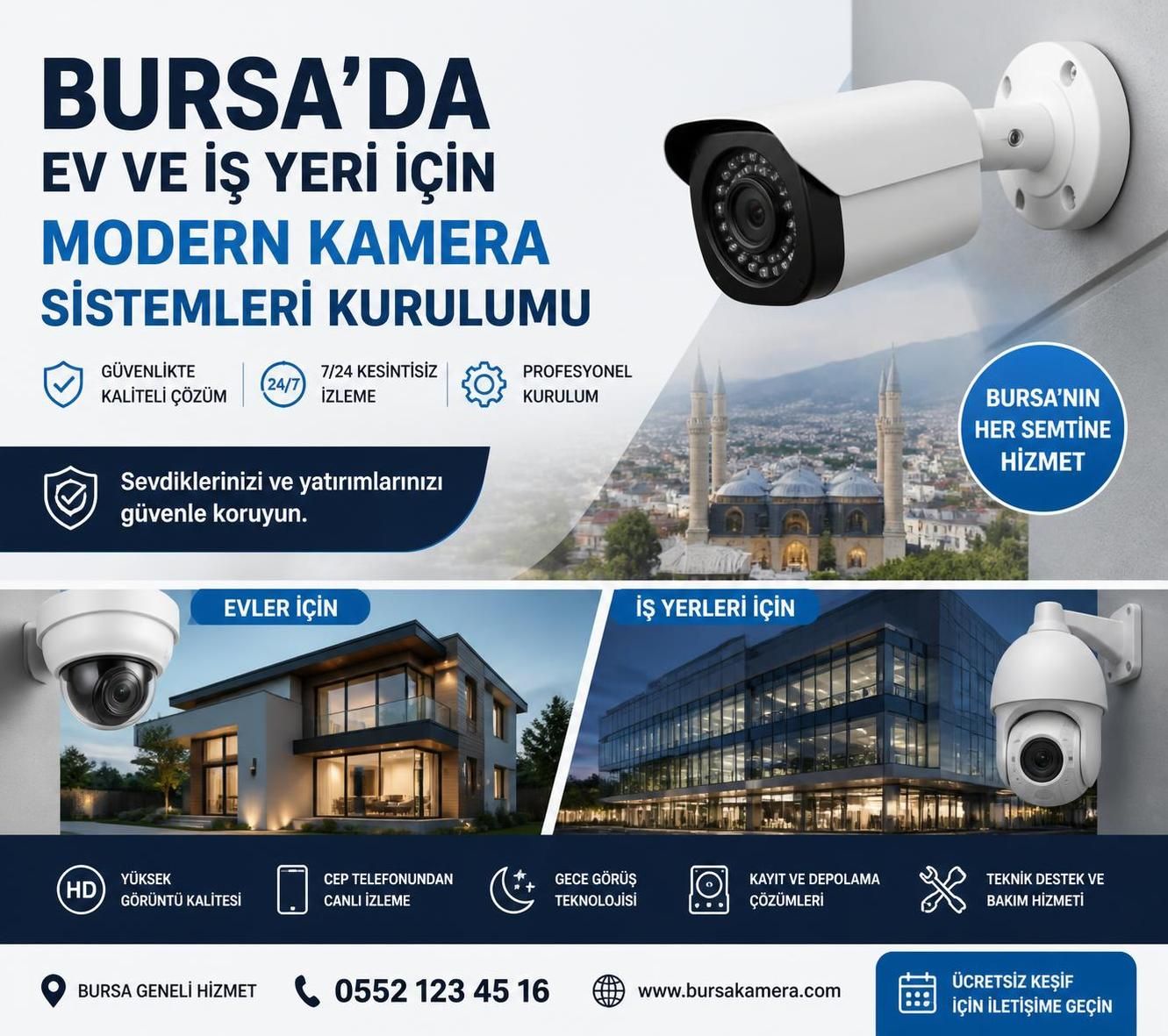 bursa kamera sistemleri ile güvenliğinizi artırın. en iyi çözümler ve kaliteli ekipmanlarla ev ve iş yerlerinizi koruyun.