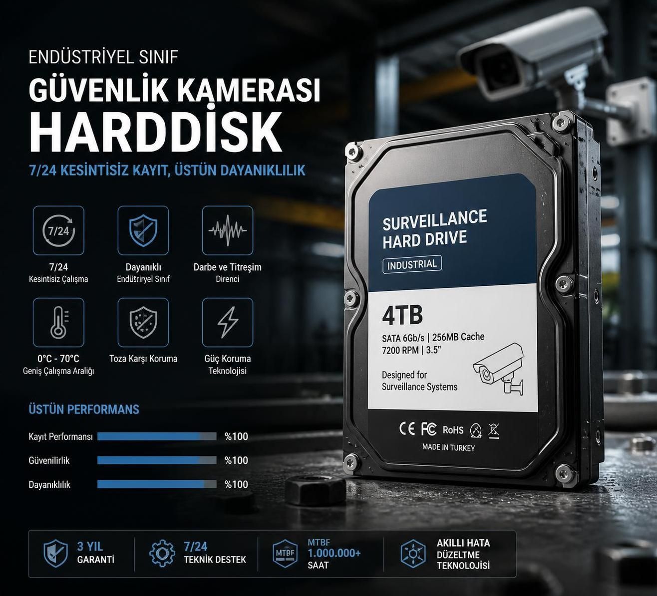 güvenlik kamerası harddiski seçerken nelere dikkat etmelisiniz? dayanıklılık, depolama kapasitesi ve uyumluluk gibi önemli faktörleri keşfedin.