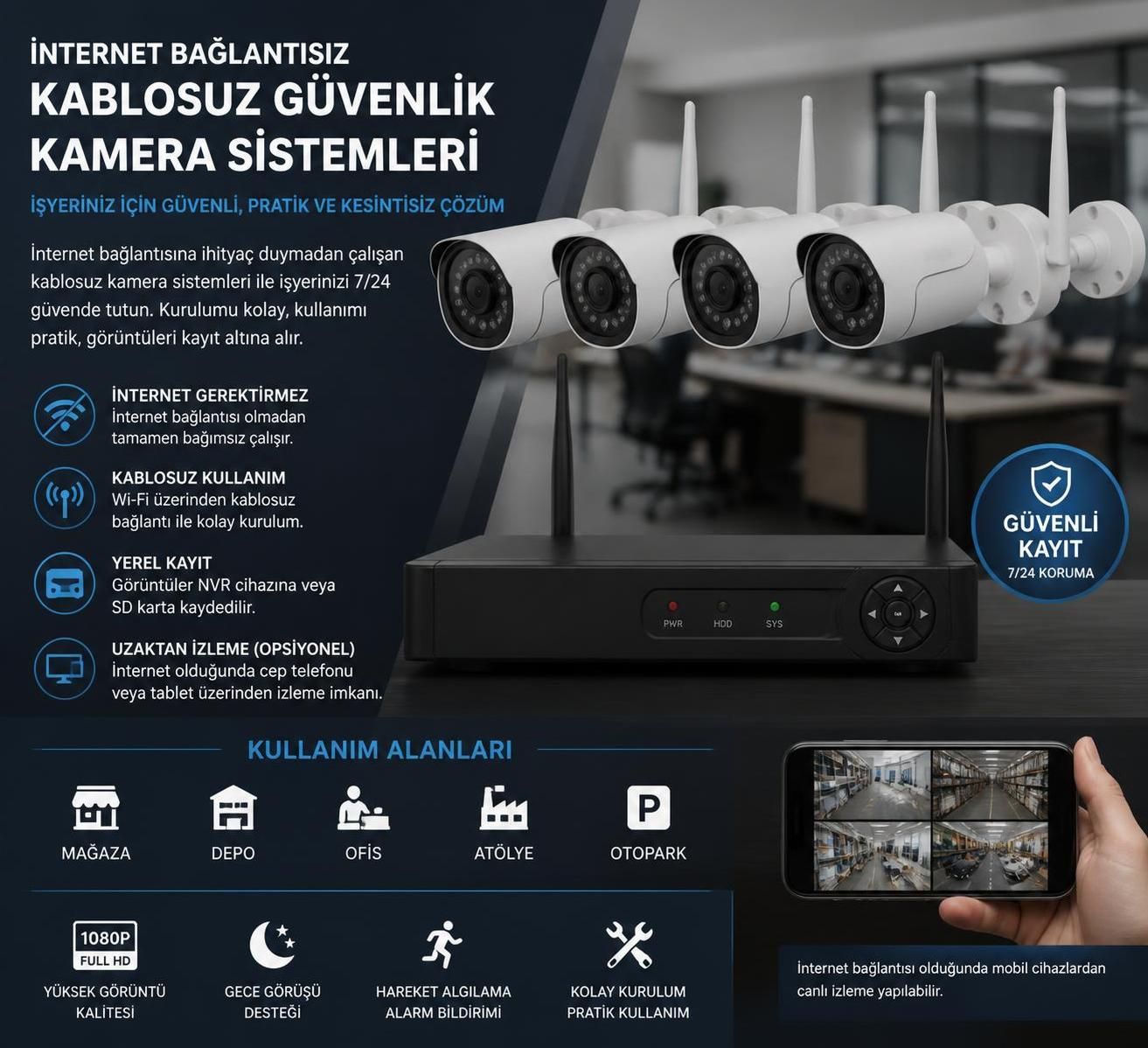 i̇nternetsiz kamera sistemleri nedir, nasıl çalışır ve hangi avantajları sunar? bu yazıda, internetsiz güvenlik kameralarının faydalarını ve kullanım alanlarını keşfedin.
