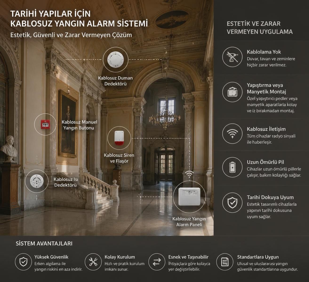 kablosuz yangın alarm sisteminin çalışma prensipleri ve avantajlarını keşfedin. ev ve iş yerlerinde güvenliği artıran bu sistemin neden tercih edildiğini öğrenin.
