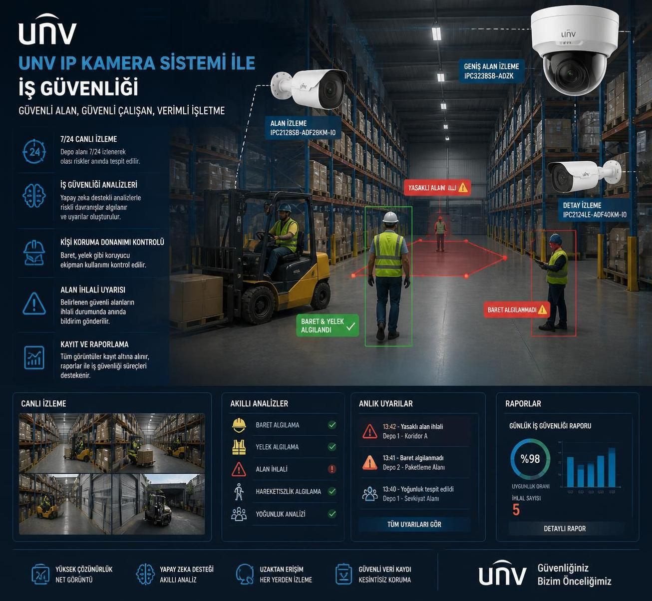 unv ip kamera ile ev ve iş yerlerinizin güvenliğini artırmanın etkili yollarını keşfedin. yüksek çözünürlüklü görüntü kalitesi ve gelişmiş güvenlik özellikleriyle huzurunuzu sağlayın.