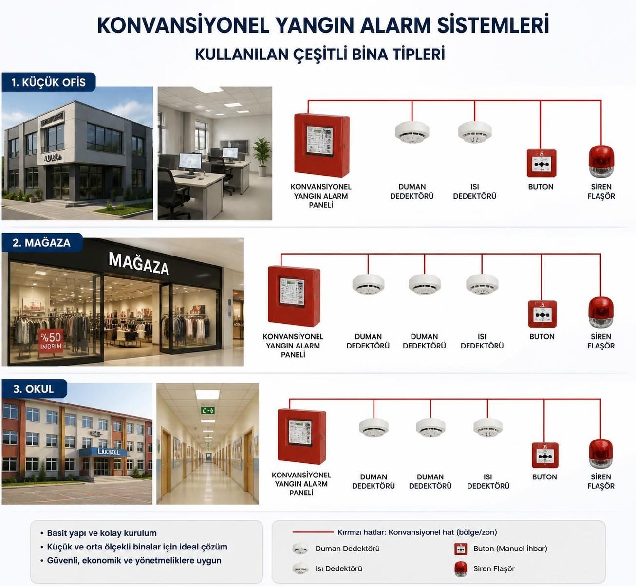 konvansiyonel yangın alarm sistemlerinin avantajları ve kullanım alanları hakkında kapsamlı bilgiler. güvenliğinizi artırmak için en iyi çözümleri keşfedin.