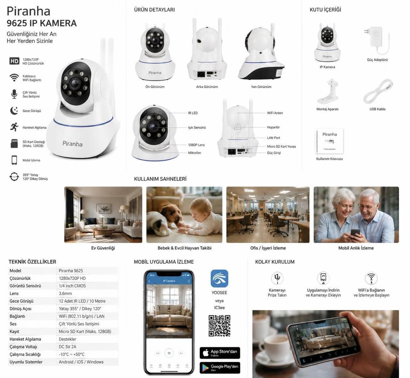 piranha 9625 ip kamera, üstün görüntü kalitesi ve gelişmiş özellikleri ile güvenliğinizi artırır. dayanıklı tasarımı ve kolay kurulum avantajlarıyla en iyi tercih.