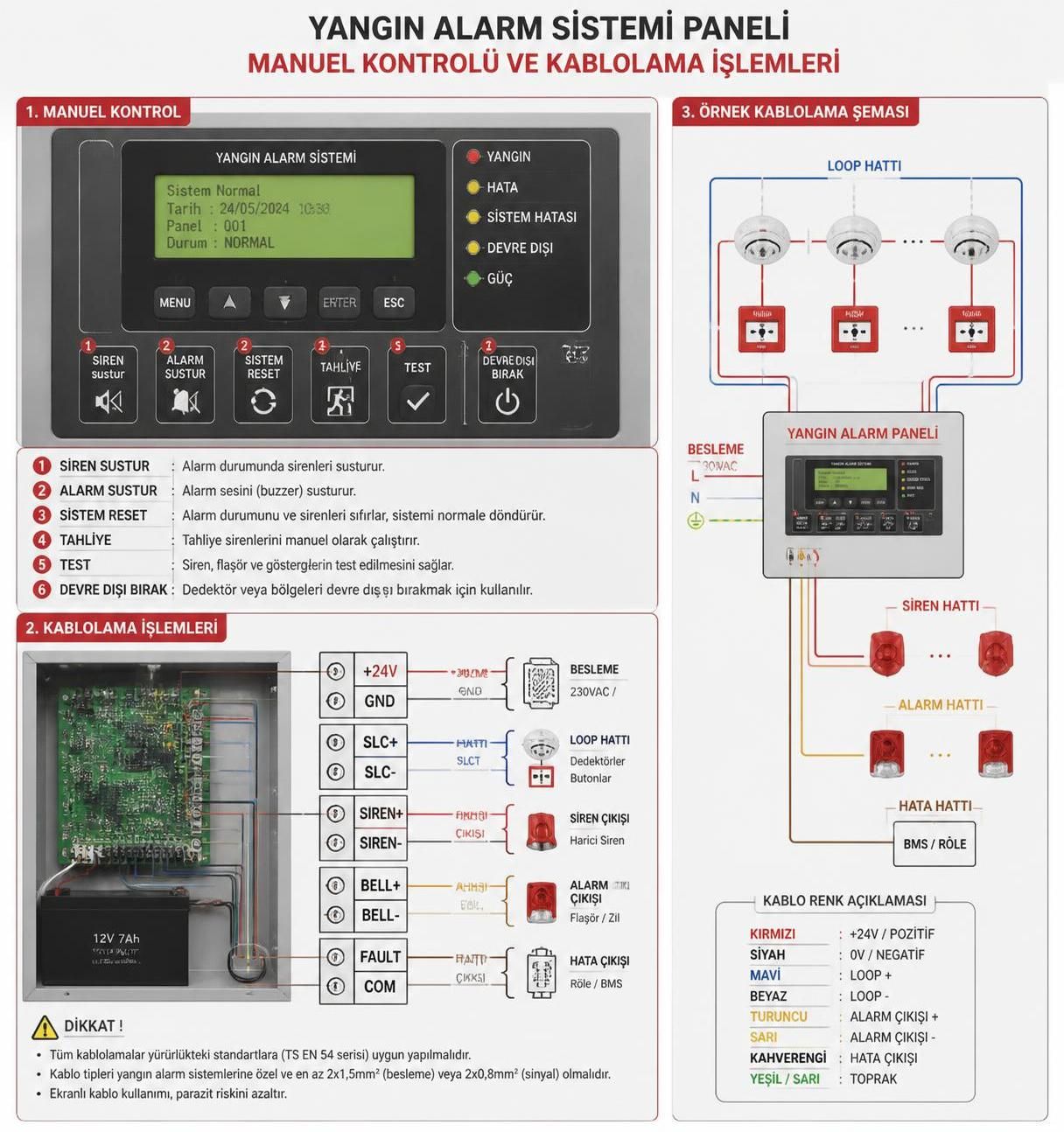 yangın alarm sistemi kurulumu adımları ve kurulurken dikkat edilmesi gereken önemli noktalar hakkında kapsamlı rehber.